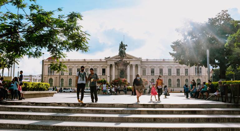 Palacio Nacional en San Salvador, capital de El Salvador.